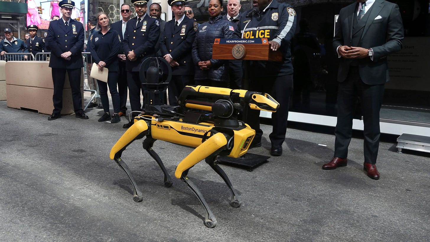 Robot dog' among new gadgets unveiled for New York City police | Science &  Tech News | Sky News