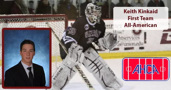 Sophomore goaltender Keith Kinkaid is Union's second All-American in  Division-I era - Union College Athletics