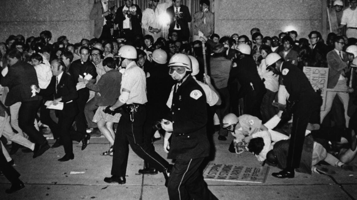 How the 1968 Democratic convention fomented today's culture wars - Los  Angeles Times