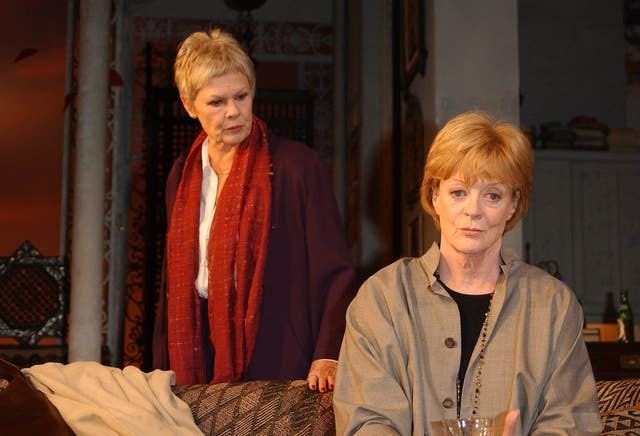 Judi Dench and Maggie Smith during rehearsals at the Theatre Royal Haymarket