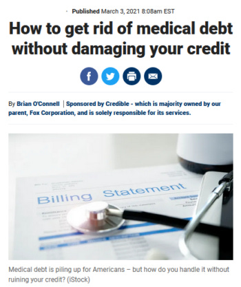 Fox Business: How to get rid of medical debt without damaging your credit