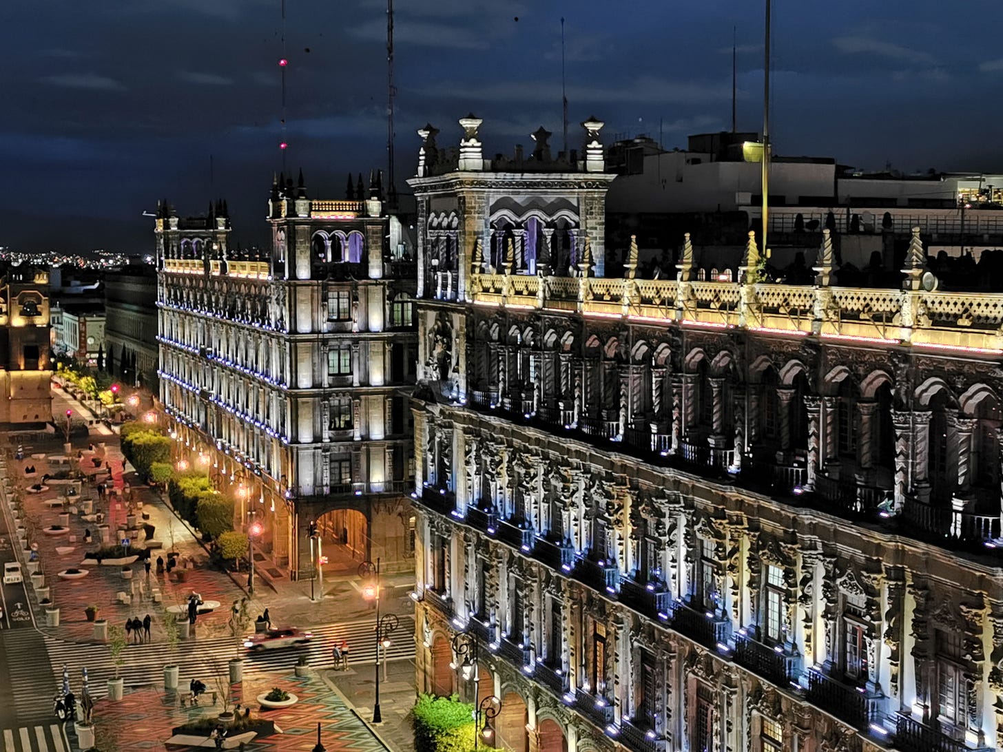 Zocalo at night