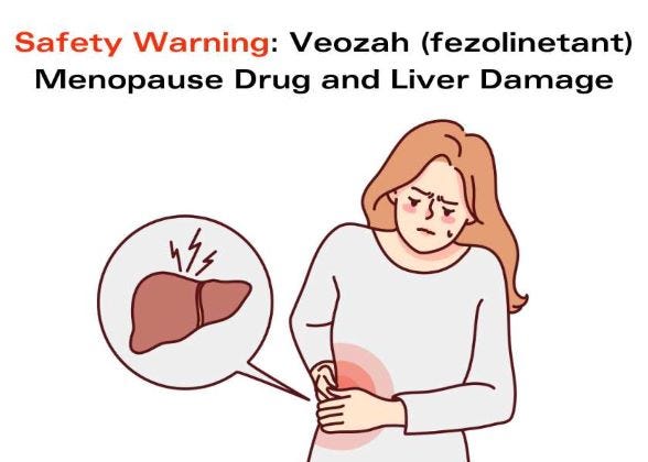 Safety warning for Veozah menopause drug about potential liver damage