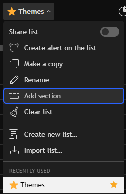 How to Create Sections within a Watchlist in TradingView