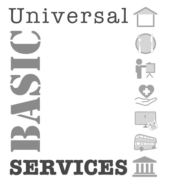 Universal Basic Services, with icons described in alt-text for next image)