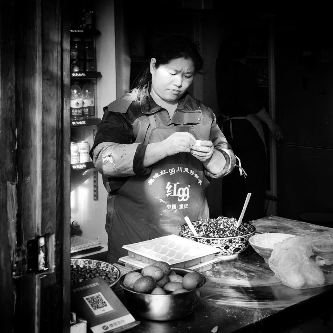 Worker at a Beijing restaurant.