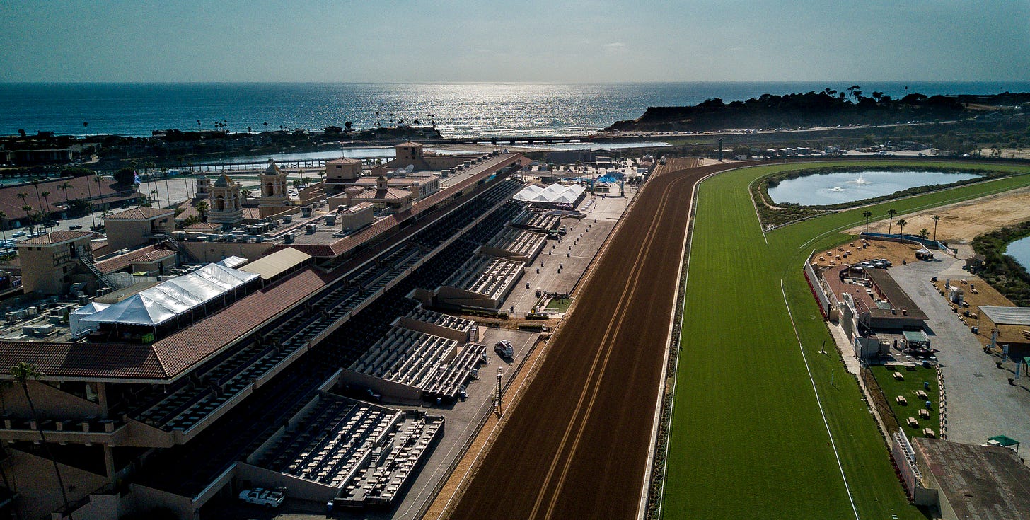 The Del Mar Racetrack, Photo courtesy of the Del Mar Thoroughbred Club