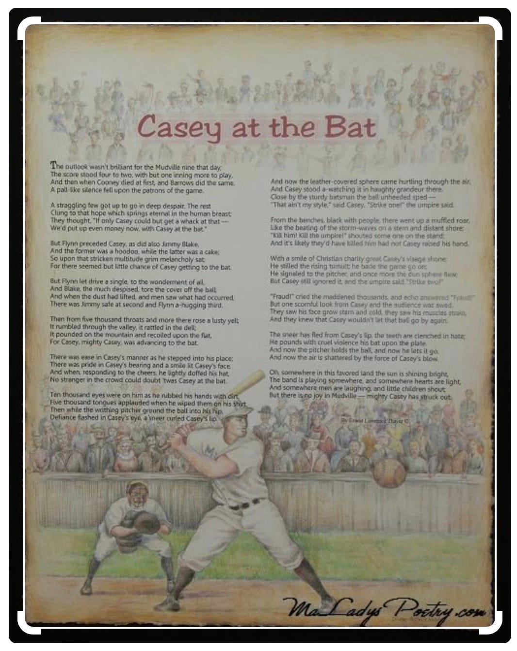 A framed picture of a baseball player

Description automatically generated