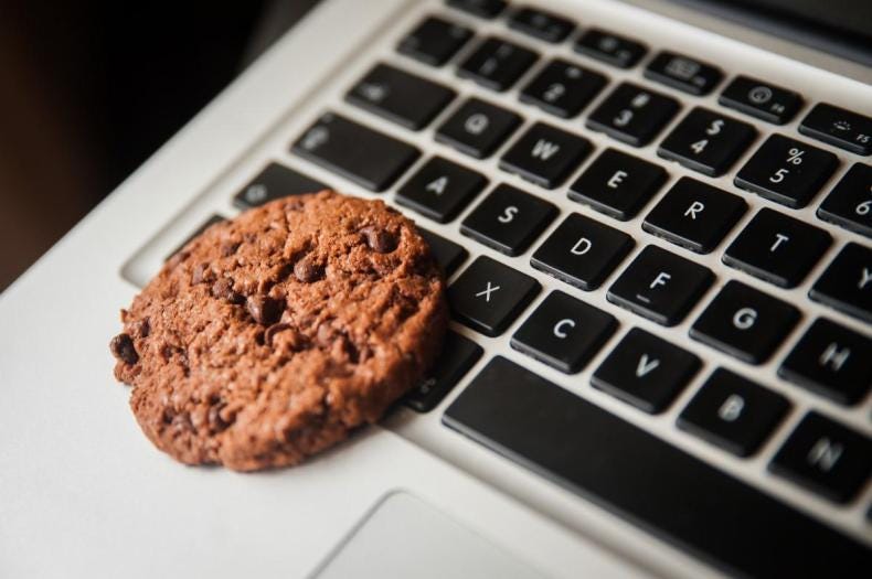 Cookie on keyboard
