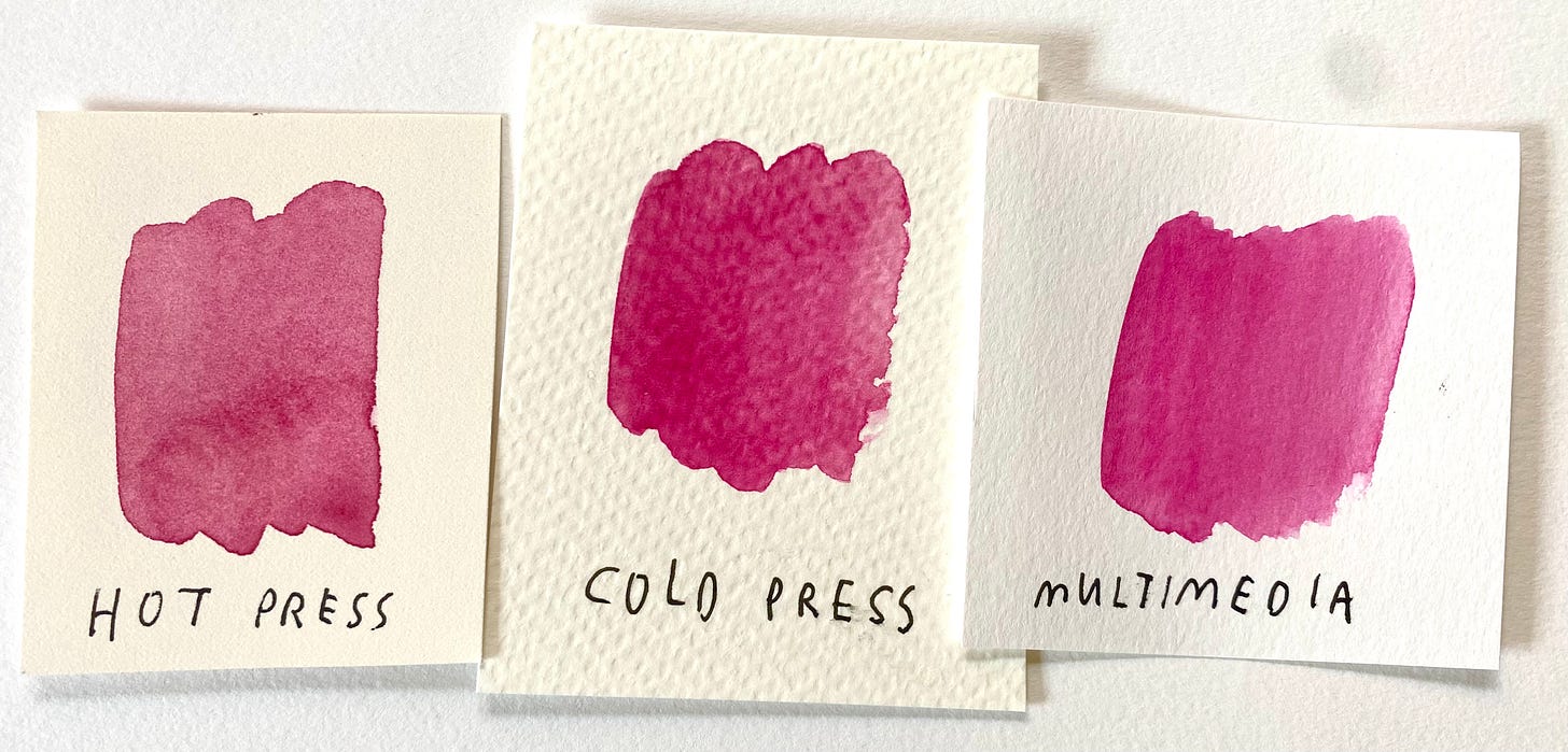 Watercolor Techniques: Smoothy Watercolor on Hot Press Paper 
