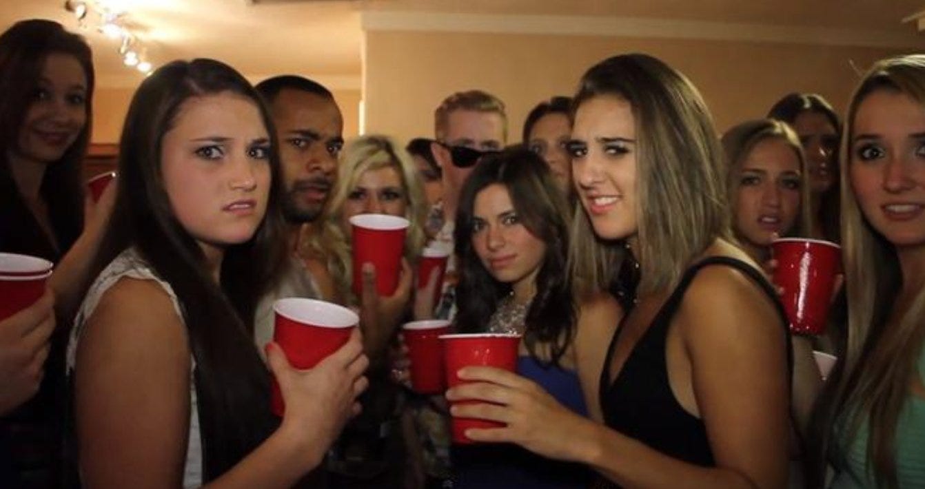 people at the airchat house party finding you weird for not engaging