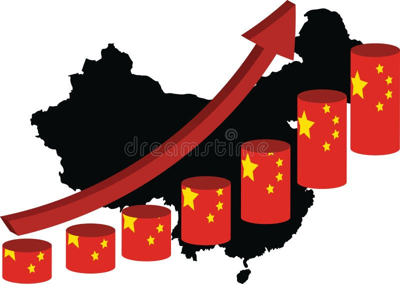The Chinese Economy is Rising Stock Vector - Illustration of invest, rising:  121788181