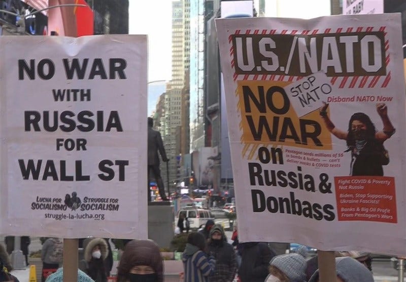 Dozens in NYC, DC Protest against US, NATO War Mongering (+Video) - World  news - Tasnim News Agency