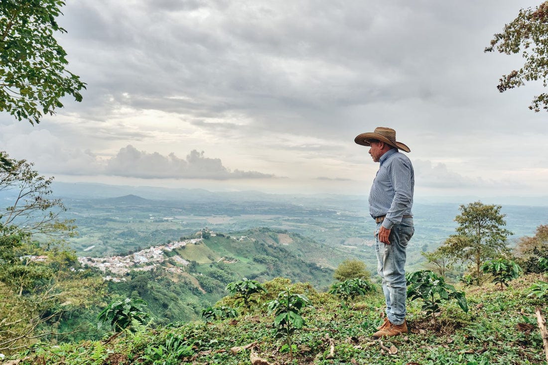 Diafanor atop his farm "La Divisia"