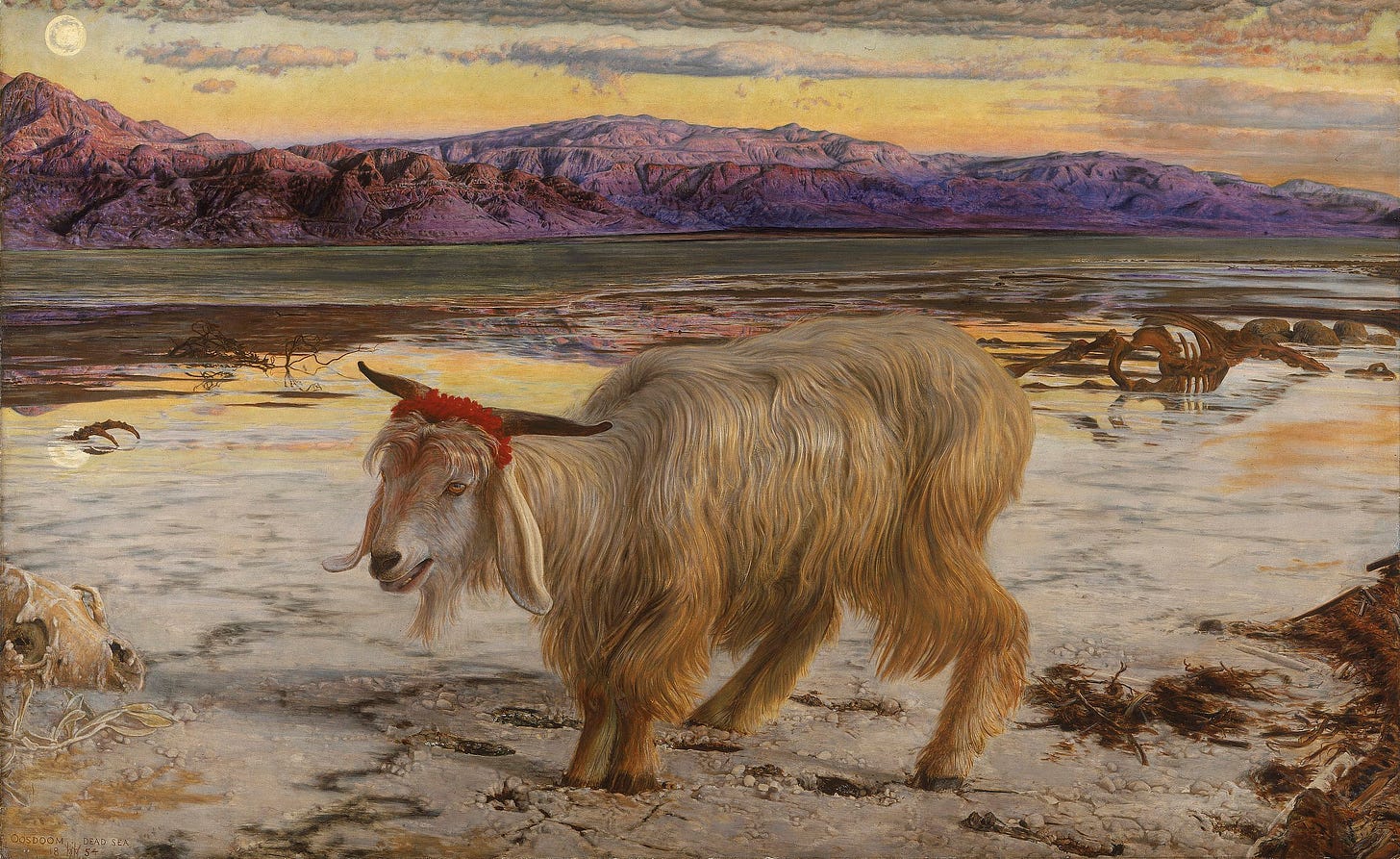 The Scapegoat (1854–1856) is a painting by William Holman Hunt