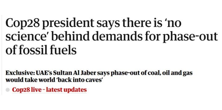 Al Jaber No Science behind phasing out fossil fuels