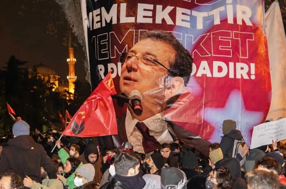 Protests erupted across Turkish cities in March 2025 following the arrest of Istanbul Mayor Ekrem İmamoğlu, who is considered Erdogan's main political rival. Protests erupted across Turkish cities in March 2025 following the arrest of Istanbul Mayor Ekrem İmamoğlu, who is considered Erdogan's main political rival.