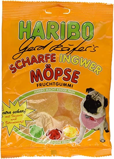 HARIBO GERD KÄFER'S MÖPSE INGWER-SCHARF (Germany)