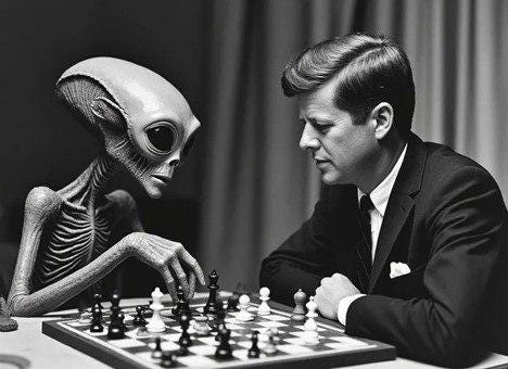 JFK and an alien