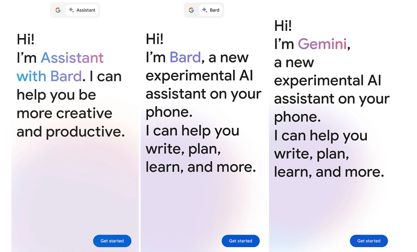 Assistant to Bard to Gemini Via: 9to5 Google