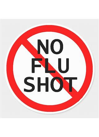 No Flu Shot Classic Round Sticker