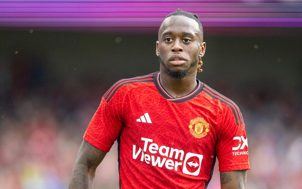 A general photo of Man United's Aaron Wan-Bissaka