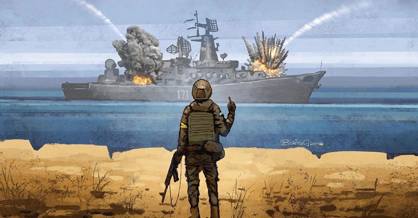 Defense of Ukraine on X: "Once again - russian warships go f… ck  yourselves! Dedicated to the liberation of Ukraine's Snake Island by our  heroic military. https://t.co/vz1aeJkgM7" / X