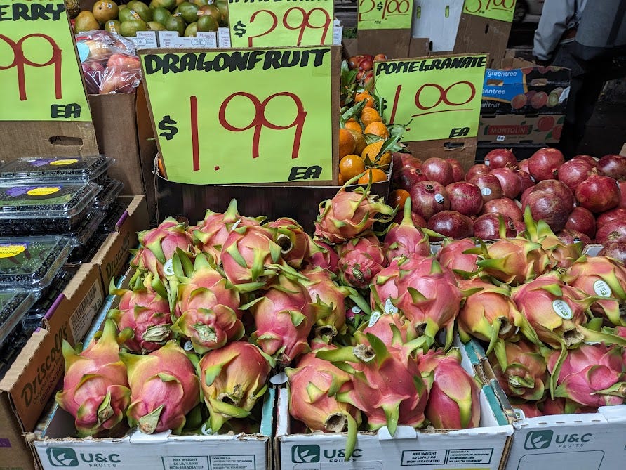 $1.99 sale on nice looking pink dragonfruit