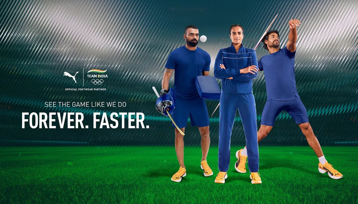 PUMA India partners with Indian Olympic Association, launches OOH campaign  for Paris 2024