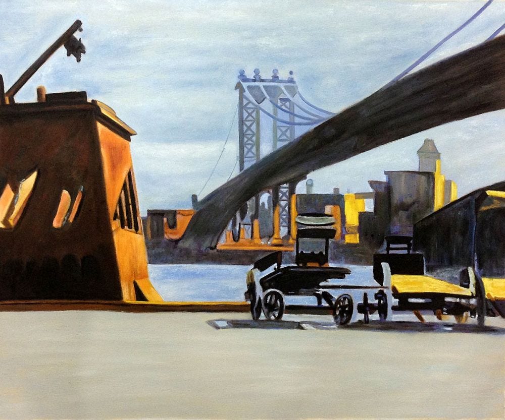 Edward Hopper - Manhattan Bridge - Oil Reproduction