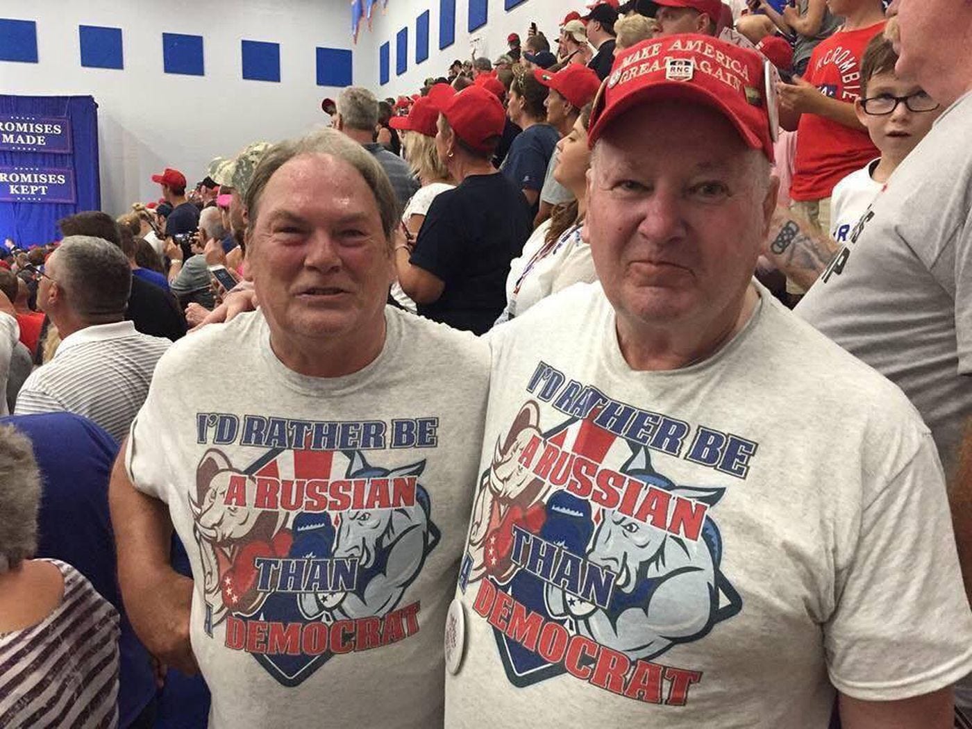 Trump Ohio rally: telling “I'd rather be a Russian than Democrat” photo -  Vox