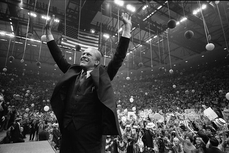 File:President Ford campaigns at the Nassau County Veterans Coliseum - NARA - 7027912.jpg