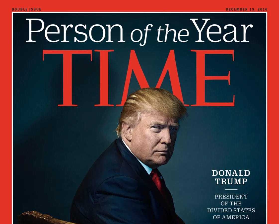 President Trump on Time Magazine Cover