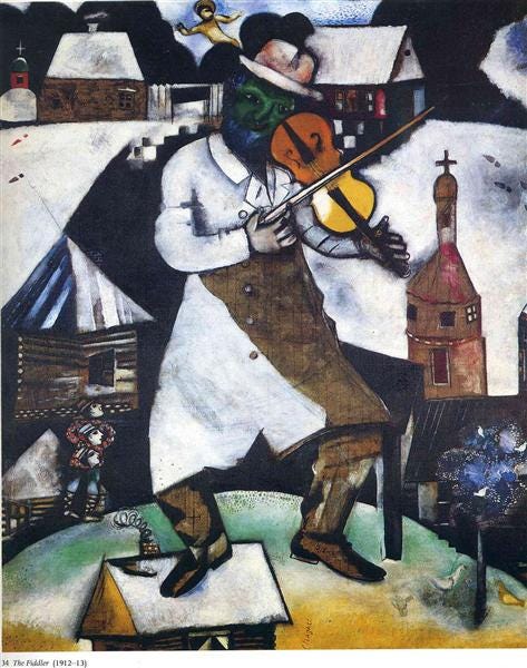 The Fiddler, 1913 - Marc Chagall