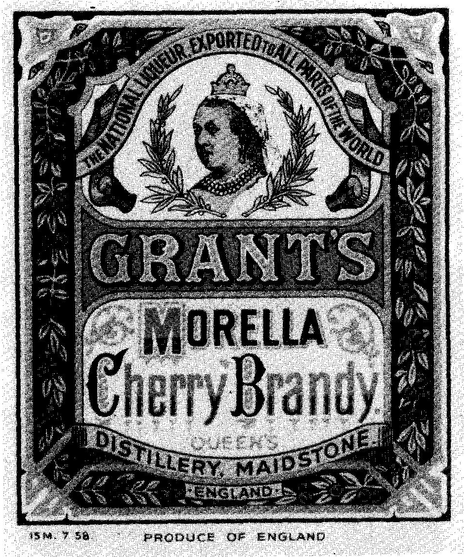 Grants Morella cherry brandy label