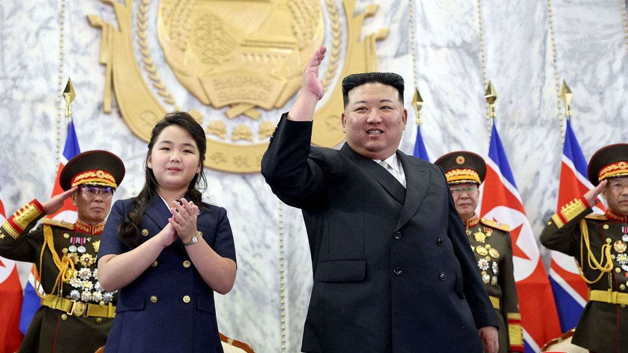 Kim Jong Un and his daughter celebrate North Korea's 75th. Xi and Putin  send their regards | CNN