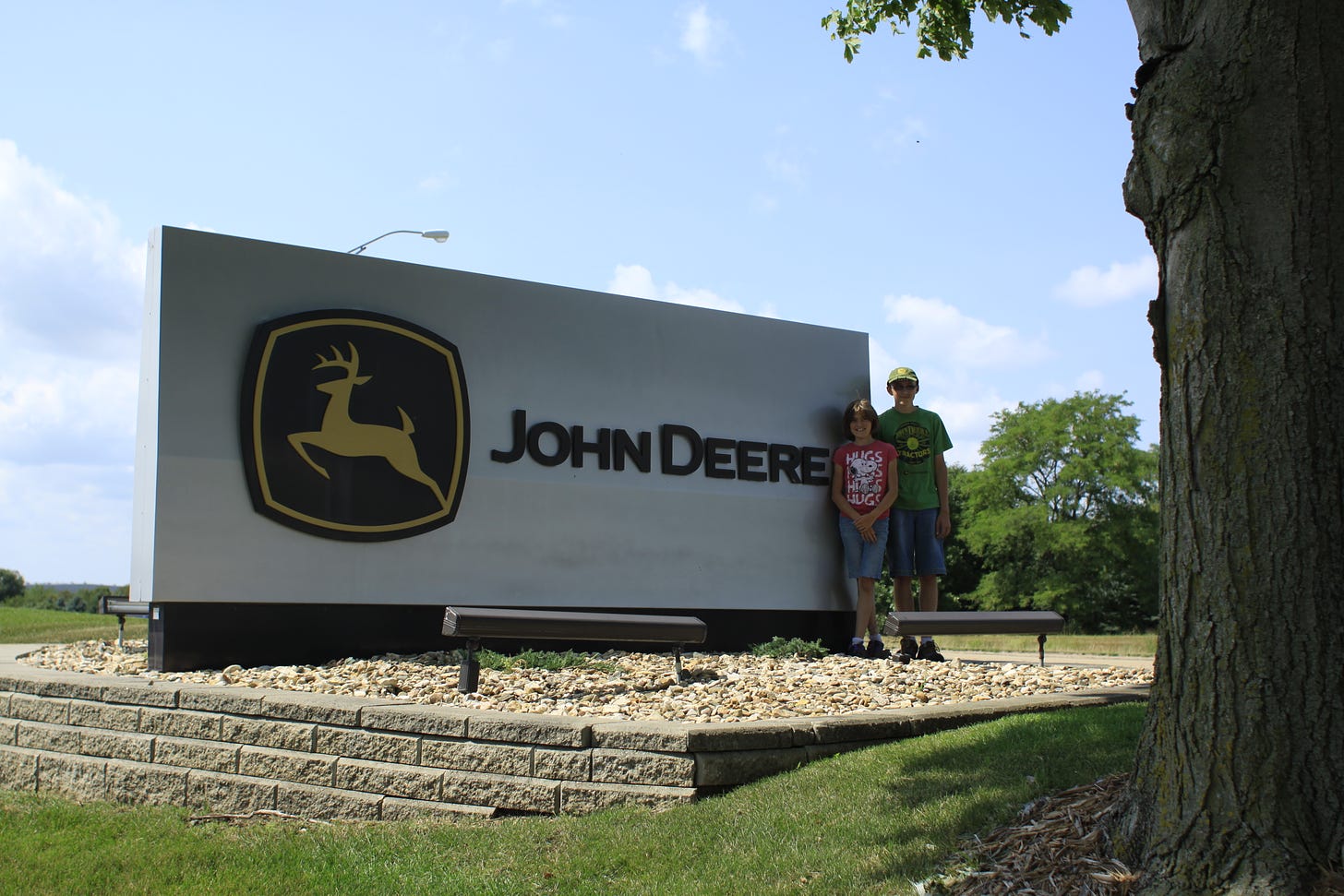 Sign for the John Deere Engine Works Plant in Waterloo, Iowa