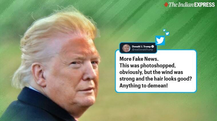 Donald Trump claims viral photo showing tan line is 'fake news ...