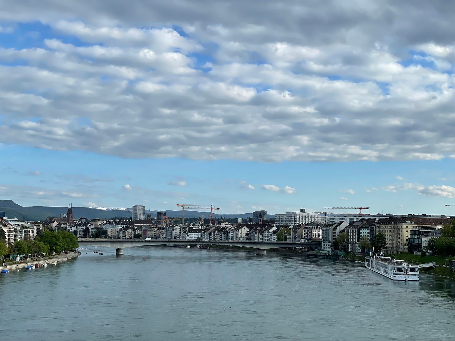The Rhine with Basel in the background.