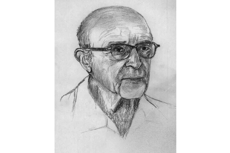 Pencil sketch of Dr. Carl Rogers