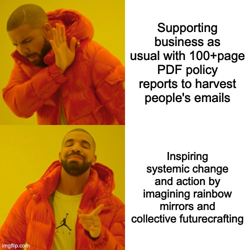 Drake reaction meme about the state of responsible tech.