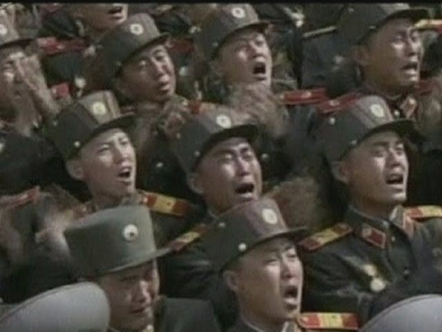 Thousands of North Korean troops cry at photo shoot with Kim Jong-un Thousands of North Korean troops cry at photo shoot with Kim Jong-un