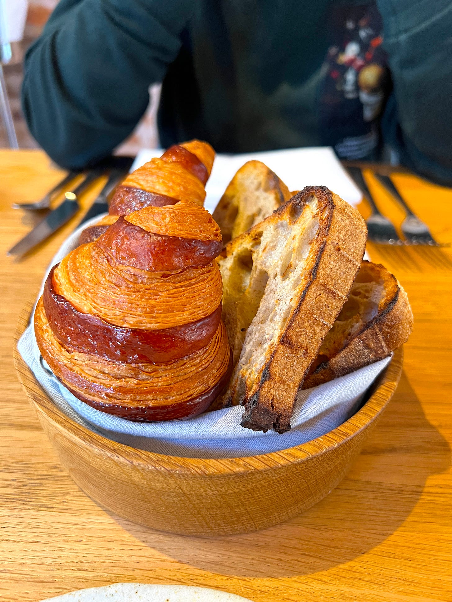 croissants at moor hall restaurant