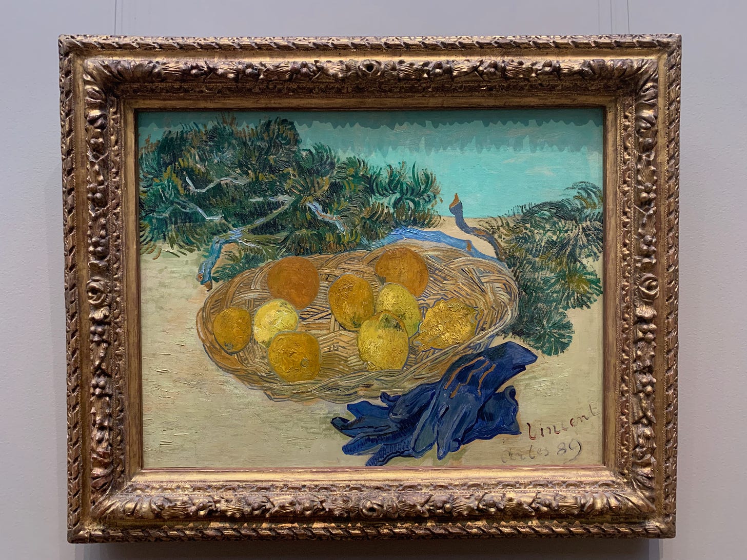 Van Gogh’s Still Life of Oranges and Lemons with Blue Gloves.