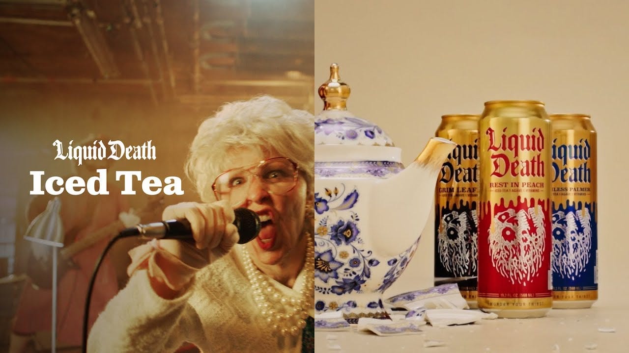 Liquid Death Iced Tea - Your Grandma's Energy Drink - YouTube