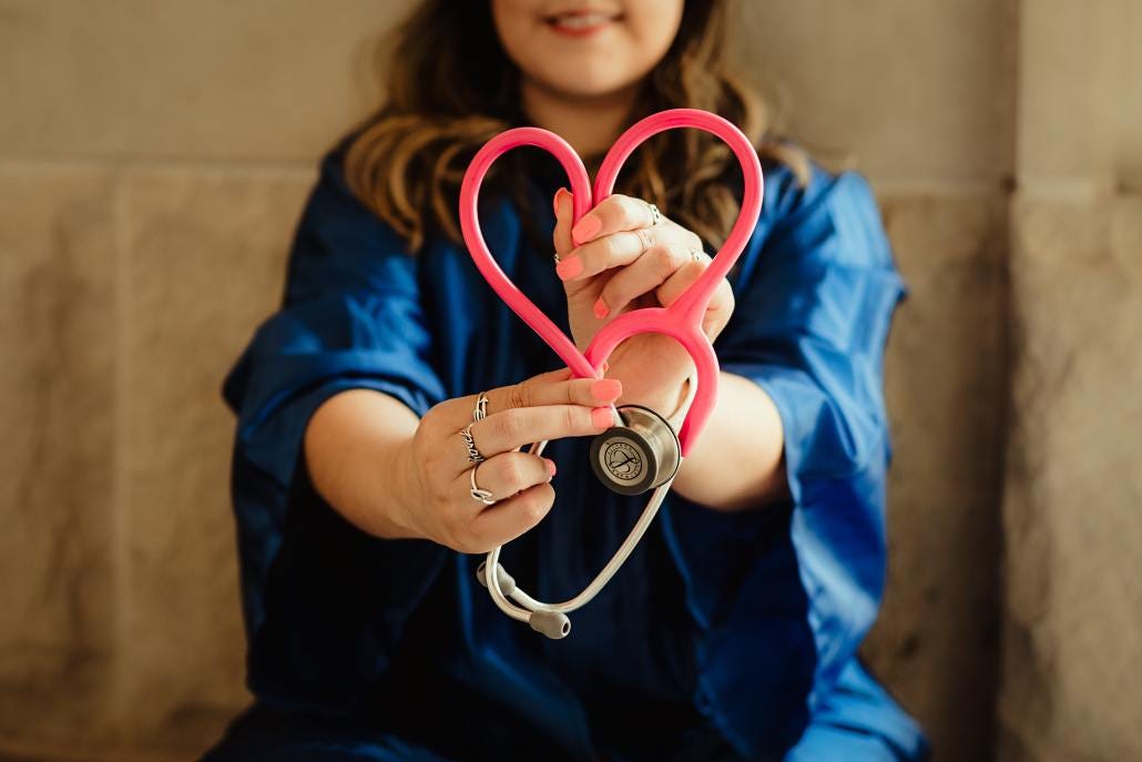 Woman with stethoscope