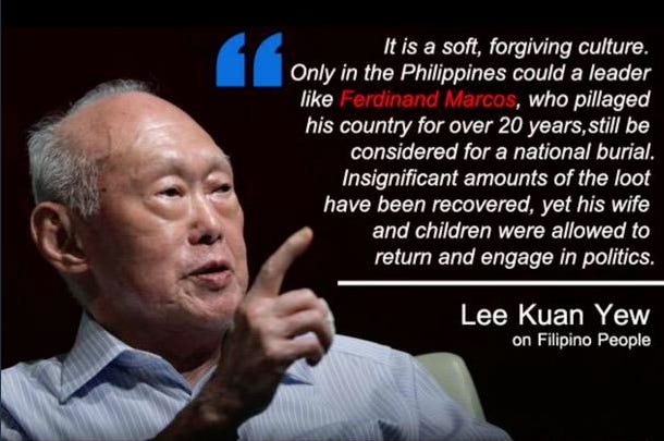 Lee Kuan Yew on Filipino people : r/Philippines