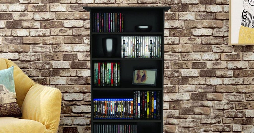 Wood Media Storage Cabinet w/ Adjustable Shelves Only $25.49 at Amazon  (Regularly $50)