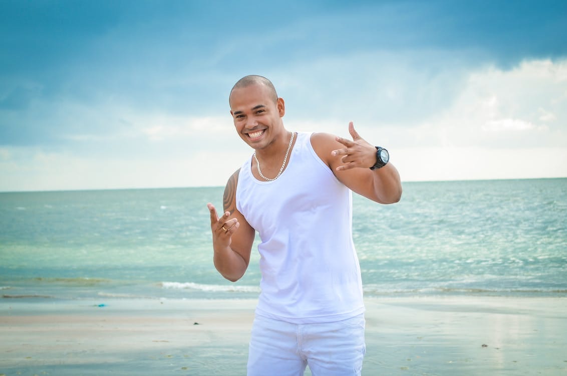 Free Photo of Man on Seashore Stock Photo