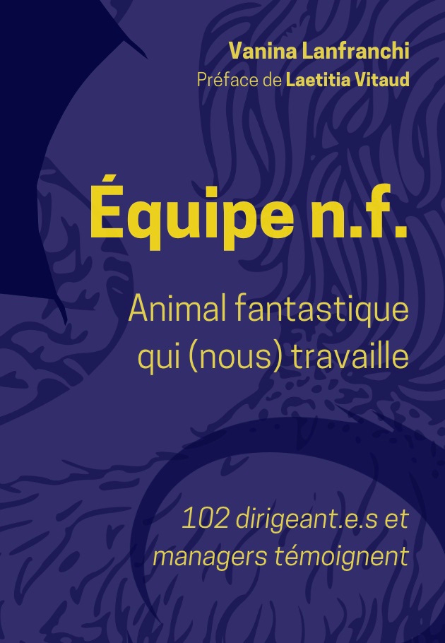 Livre Équipe n.f., Animal fantastique qui (nous) travaille, par Vanina Lanfranchi, préface de Laetitia Vitaud. 